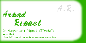 arpad rippel business card